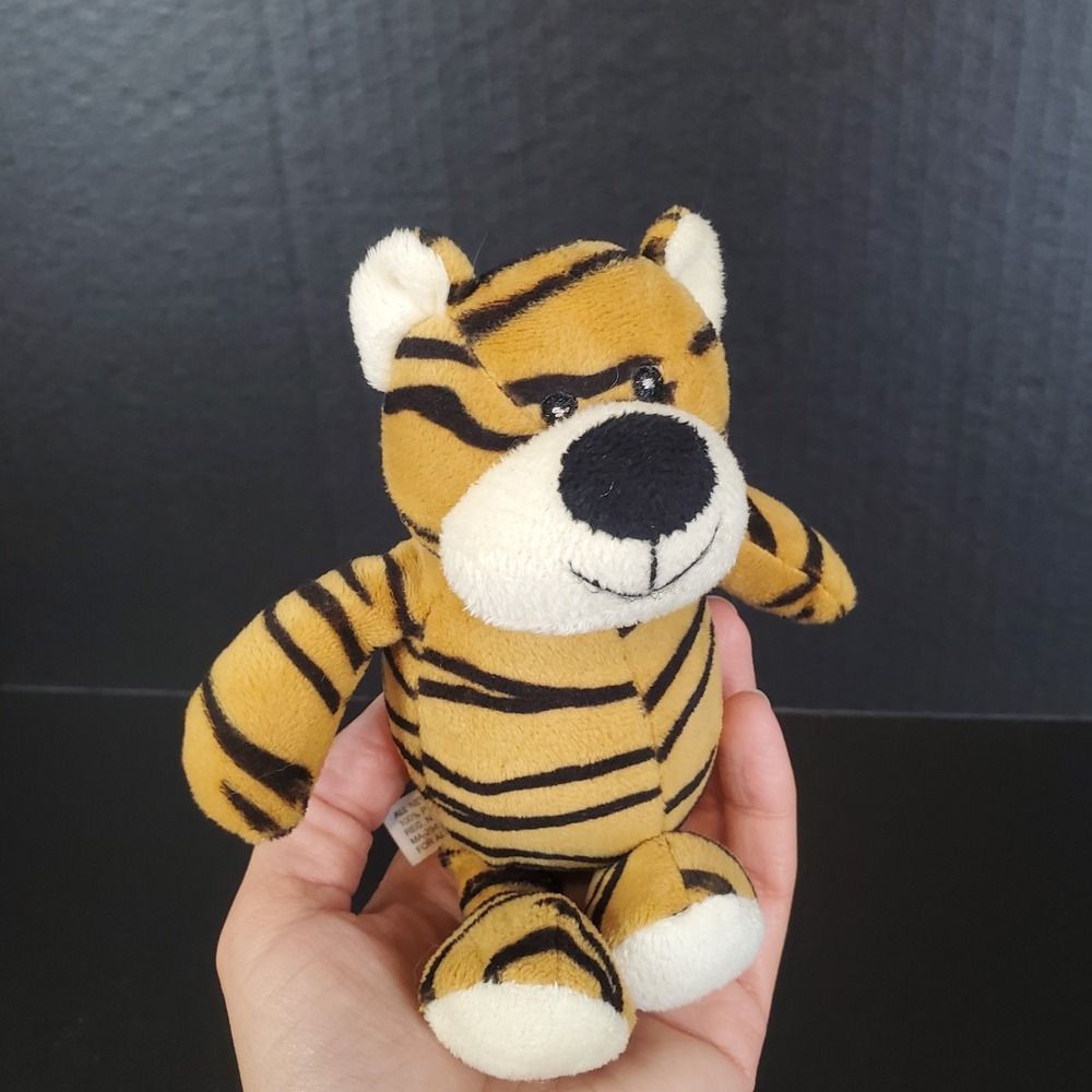 Anico Small Orange Tiger Plush 7" Tiny Stuffed Animal